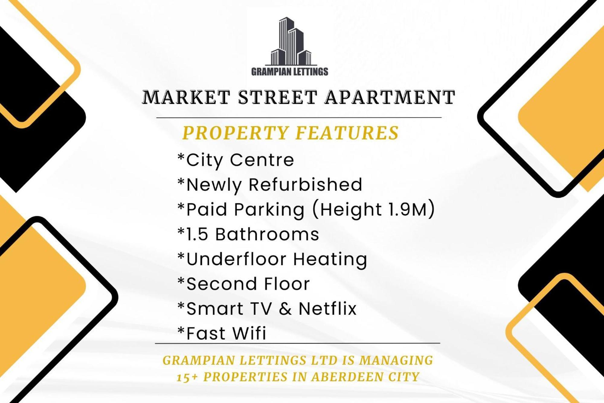 Market Street Apartments ✪ Grampian Lettings Ltd Aberdeen Exteriör bild